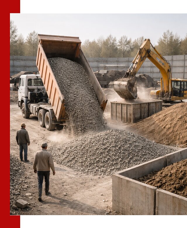 Доставка нерудных материалов с погрузкой и разгрузкой в Шуе