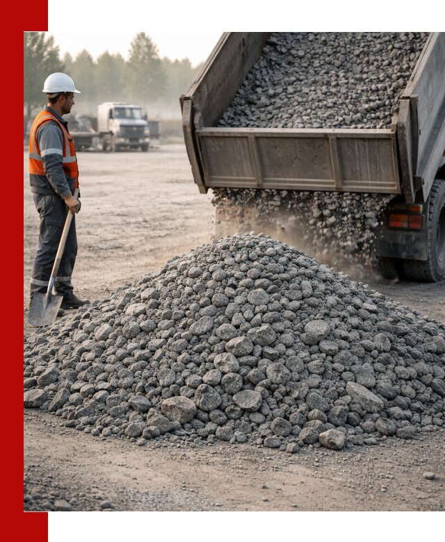 Гранитный щебень фракции 100–201 для строительства в Шуе