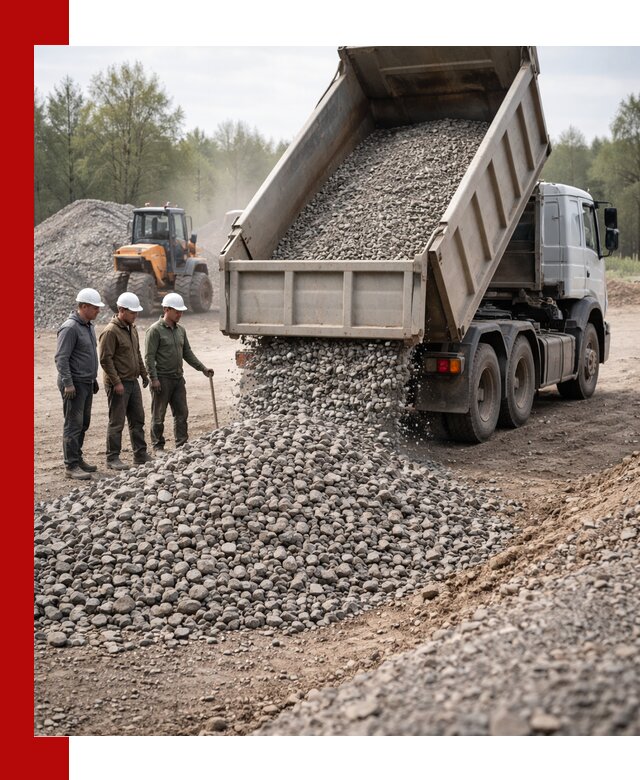 Доставка гравийного щебня фракции 70-120 в Шуе