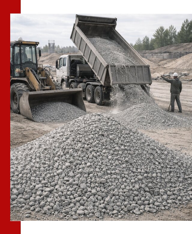 Доставка известнякового щебня фр. 5–20 в Шуе