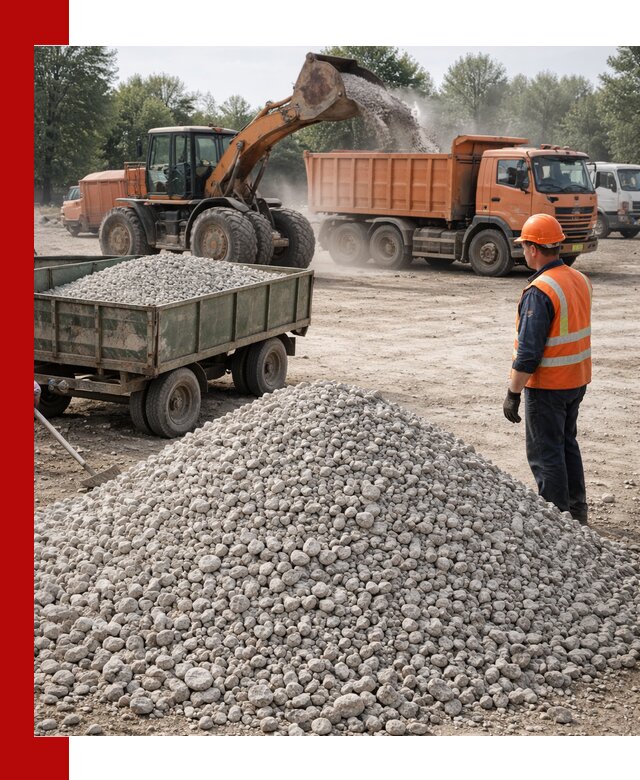 Доставка известнякового щебня фракция 20–40 в Шуе