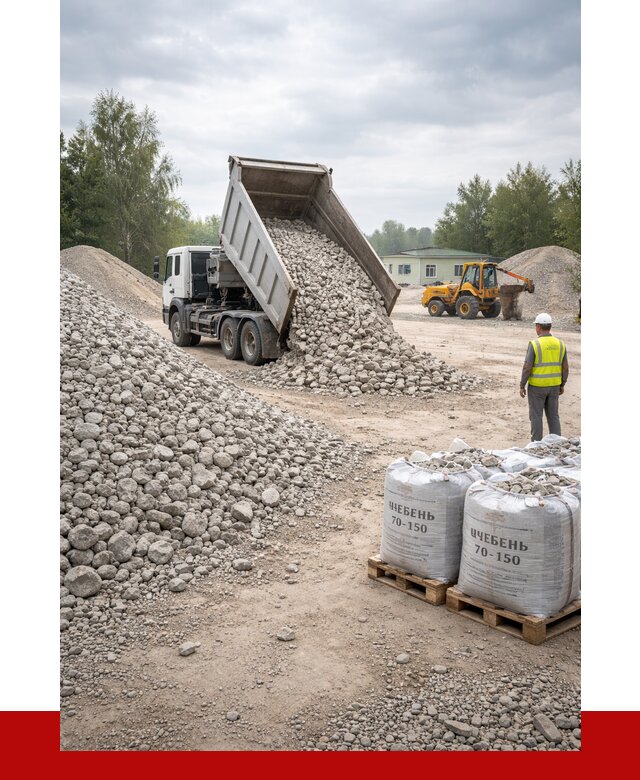 Известняковый щебень фракция 70-150 в Шуе от 1285 р. | ПРОНЕРУДШуя