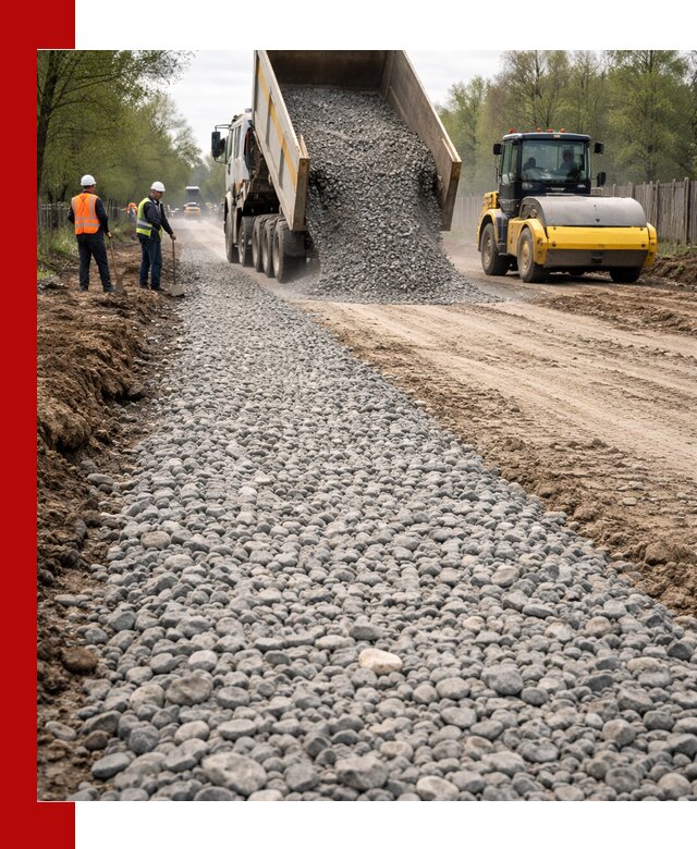 Доставка щебня для отсыпки дорог в Шуе высокого качества