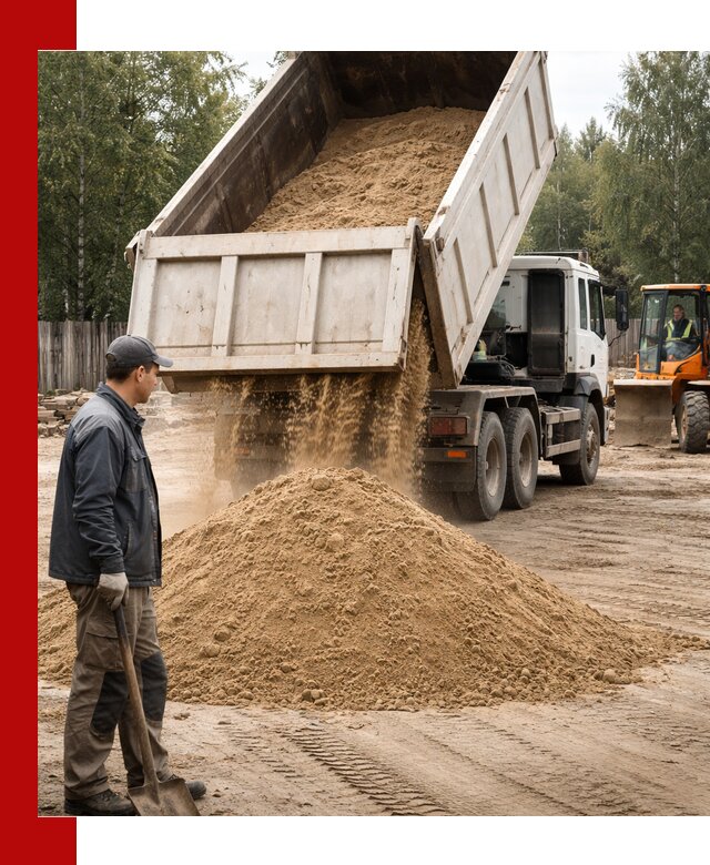 Доставка и продажа песка с разгрузкой в Шуе