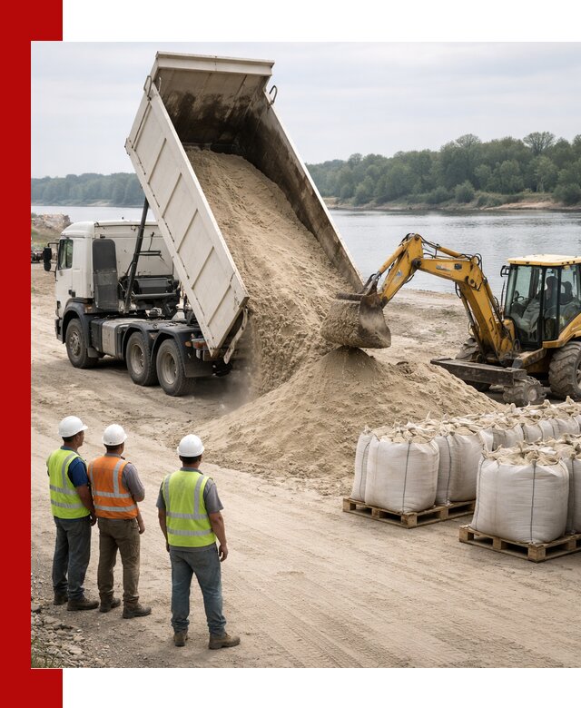 Доставка речного песка в Шуе самосвалами и погрузкой