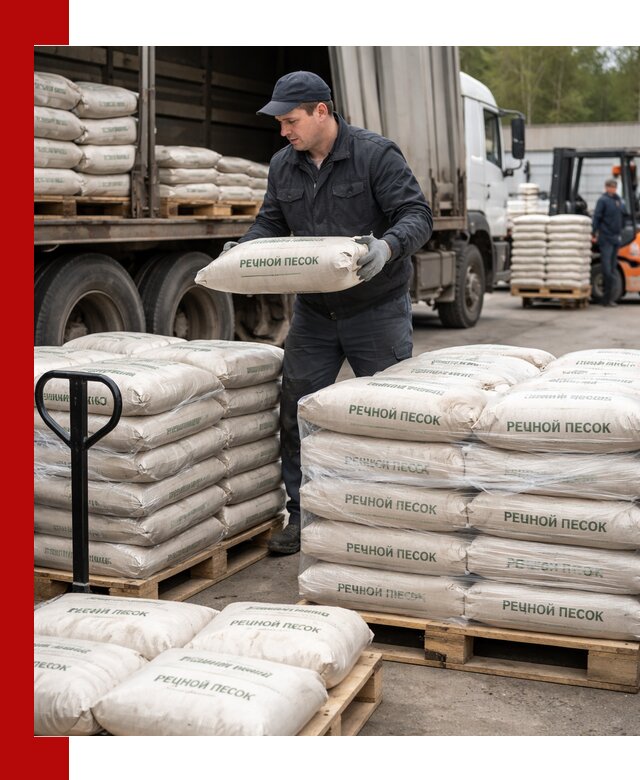Речной песок в мешках с доставкой в Шуе