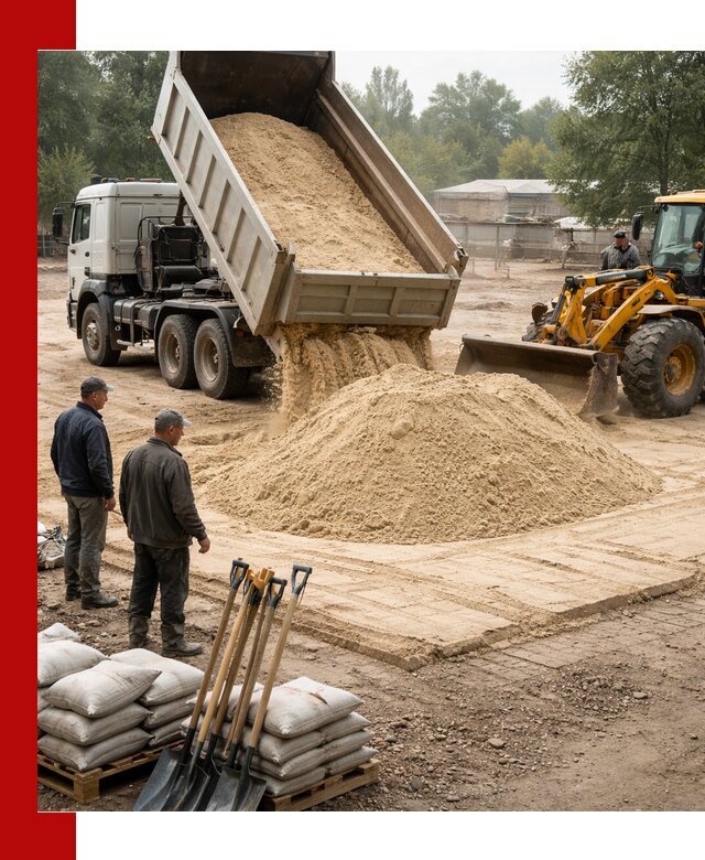 Доставка мытого песка в Шуе с самосвалами по выгодной цене