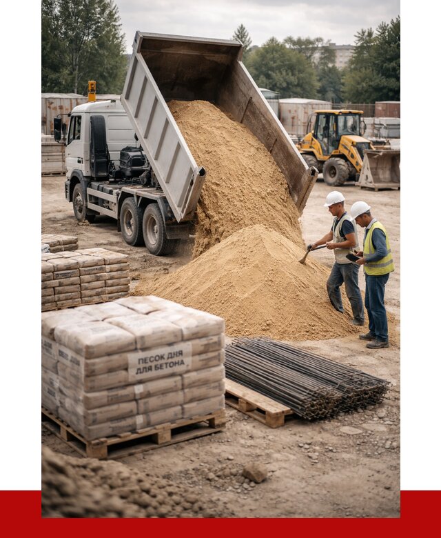 Песок для бетона в Шуе от 2570 р. с доставкой, ПРОНЕРУДШуя