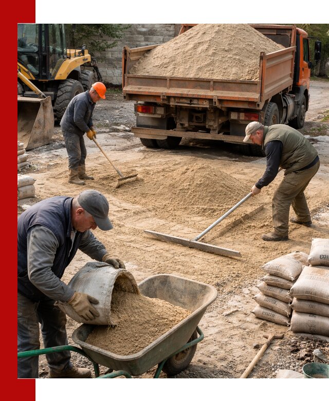 Поставка песка для стяжки в Шуе с быстрой доставкой