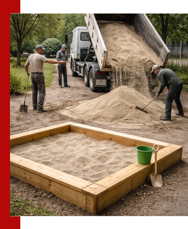 Песок для песочницы с доставкой в Шуе недорого и чистый