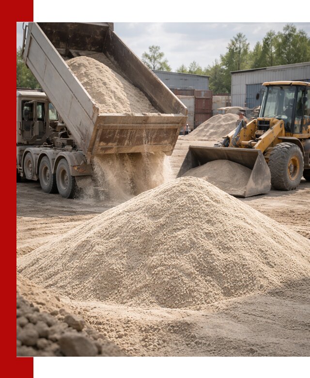 Кварцевый песок с доставкой в Шуе для строительных работ