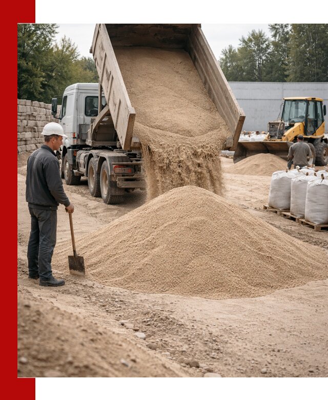 Кварцевый песок фракция 0–3 мм с доставкой в Шуе