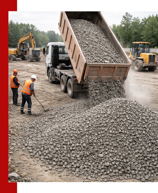 Доставка гравия фракции 40-70 в Шуе оптом и в розницу