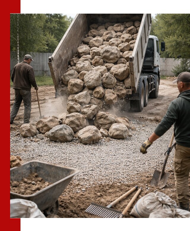 Доставка и укладка булыжника в Шуе