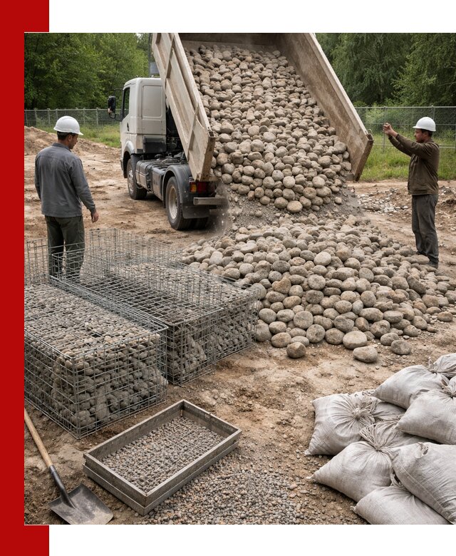 Камень для габионов фракция 70–151 в Шуе