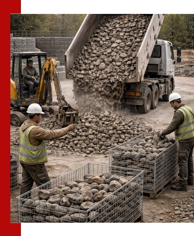 Камень для габионов фракция 100–201 в Шуе