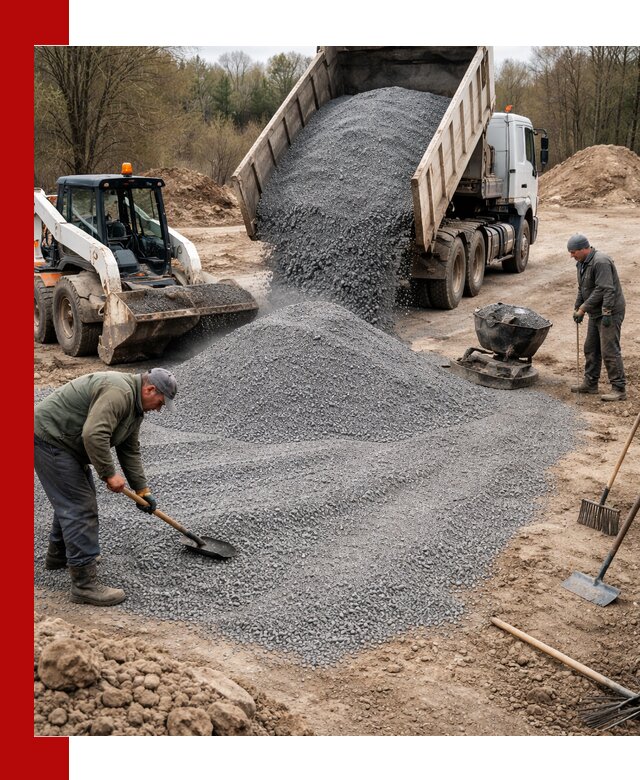 Отсев для подсыпки в Шуе — доставка и подсыпка на участок