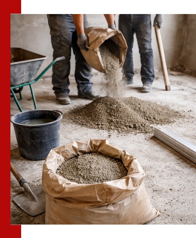 Доставка сухой смеси для стяжки в Шуе