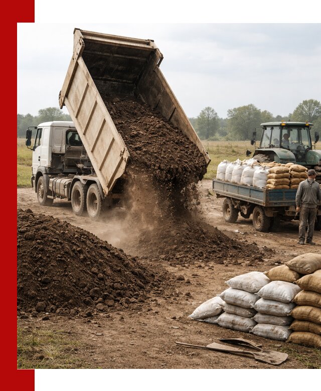 Доставка грунта и удобрений оптом в Шуе для сельхоз и строительства