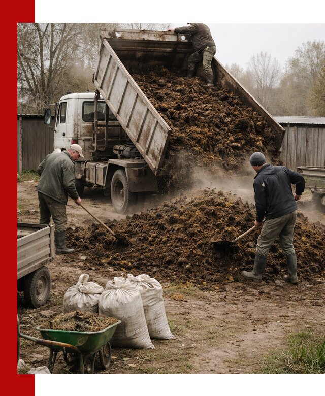 Доставка коровьего навоза самосвалом в Шуе