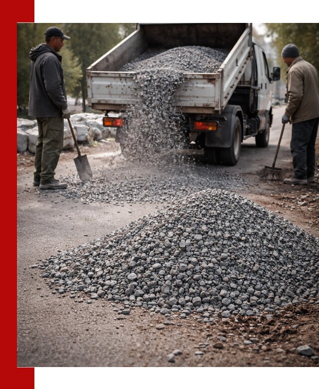 Гранитная крошка для посыпки дорог и тротуаров в Шуе