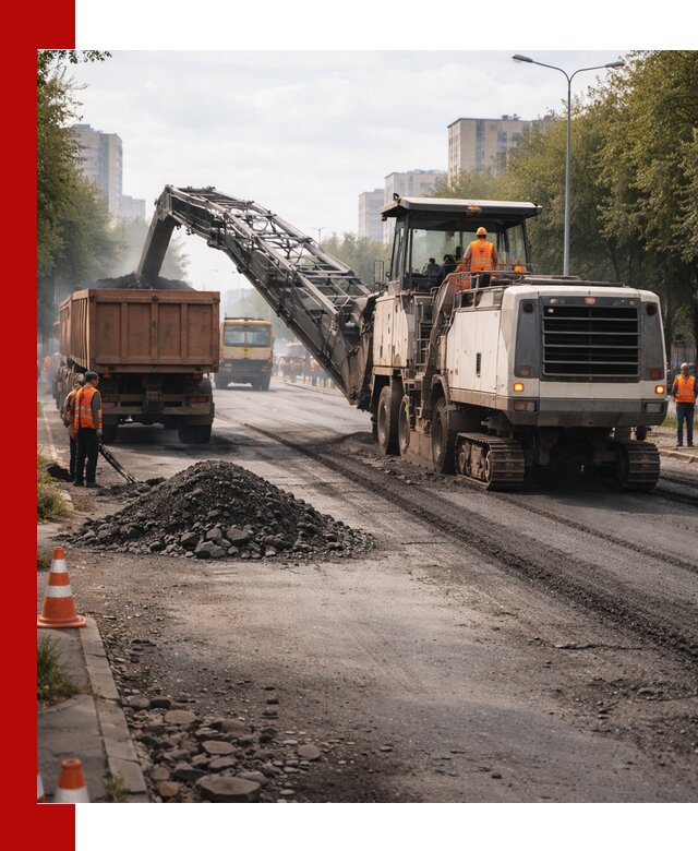 Фрезерованный асфальт в Шуе — удаление и вывоз старого покрытия