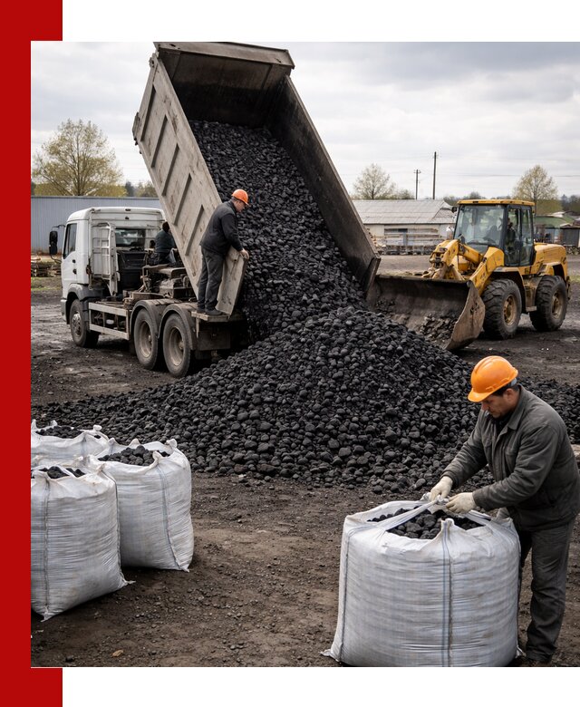 Доставка каменного угля в Шуе оптом и в розницу