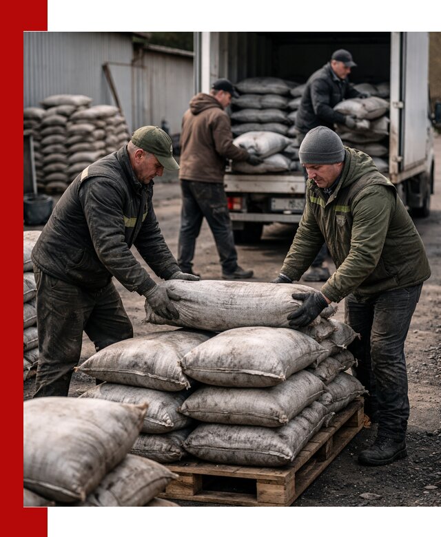 Доставка угля в мешках по выгодным ценам в Шуе