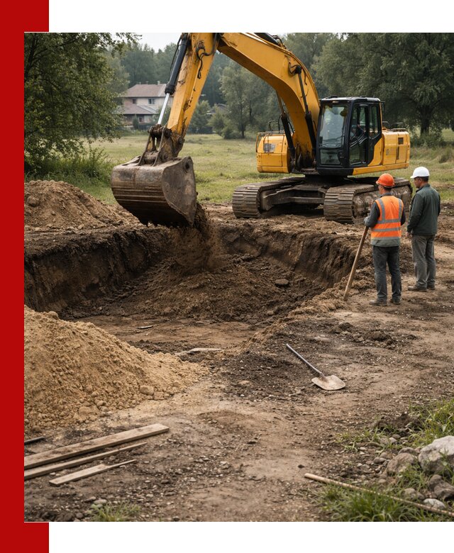 Рытье котлована под фундамент в Шуе (быстро и недорого)