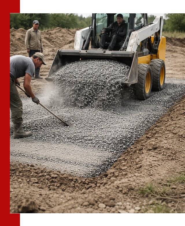 Устройство щебеночной подушки в Шуе для дорог и фундаментов